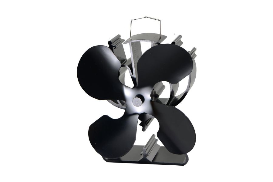 VODA 4-Blade Heat Powered Stove Fan for Wood Fireplace