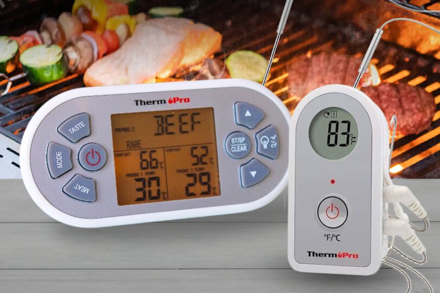 Using ThermoPro TP22 to grill meat
