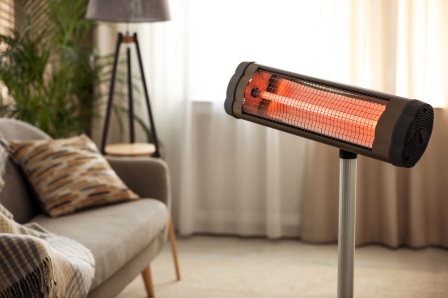 Modern infrared heater at home
