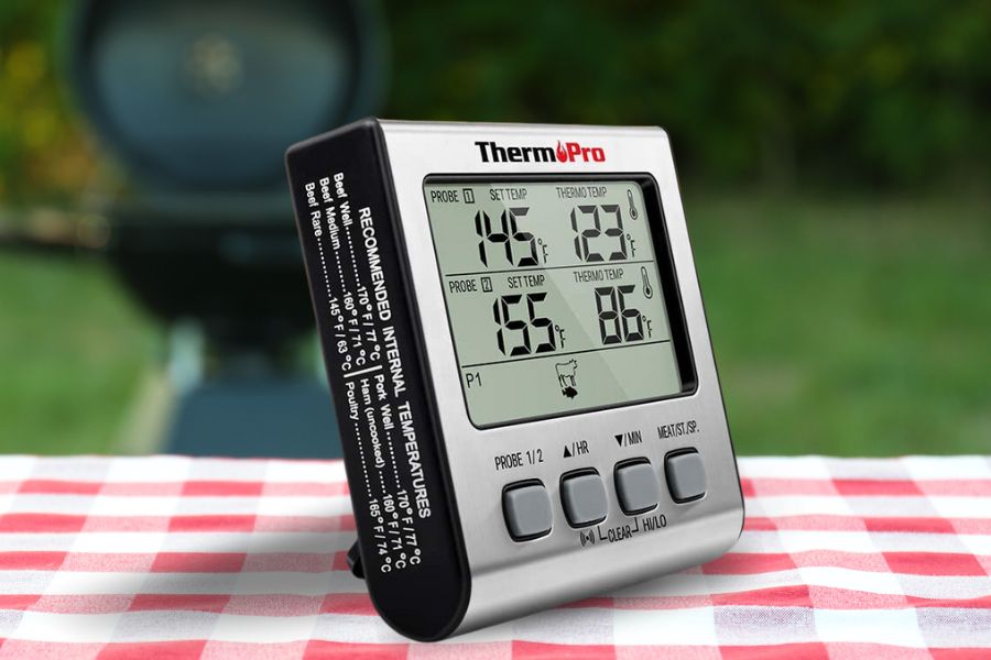ThermoPro TP17 thermometer on table