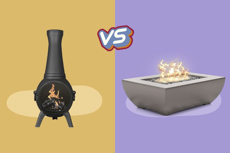 Concept of Chiminea vs Fire Pit