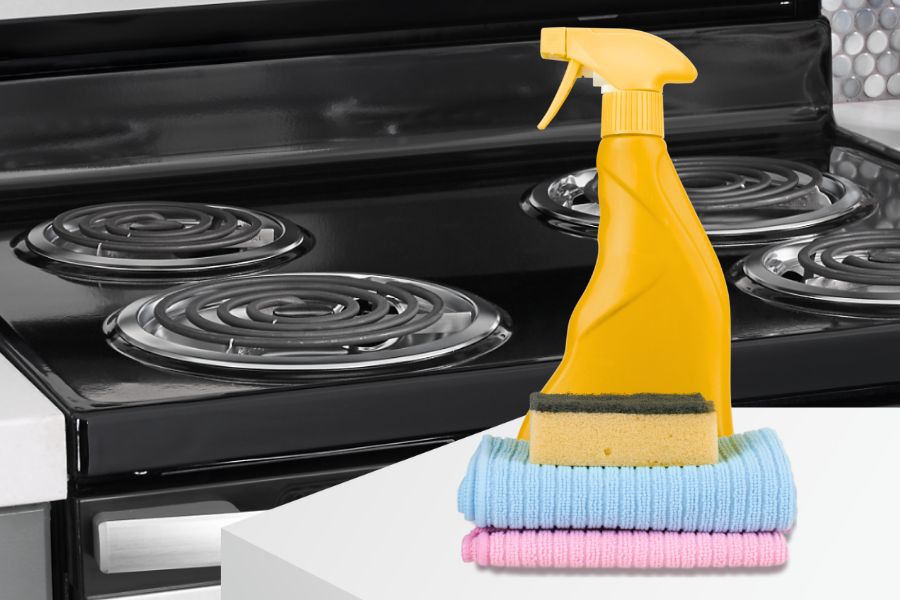 Concept of Cleaning Electric Stove Coil Tops