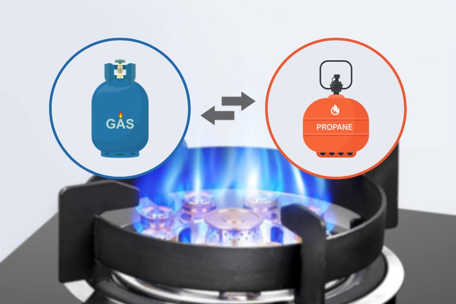 Changing orifice from outlet natural gas to propane