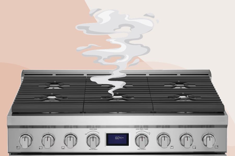 Concept of Gas Stove Won't Light but Smell Gas