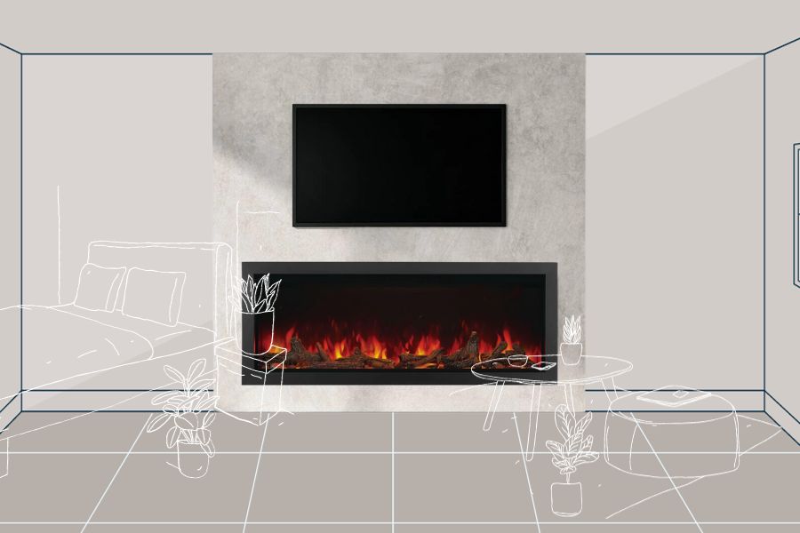 Concept of built in electric fireplace ideas