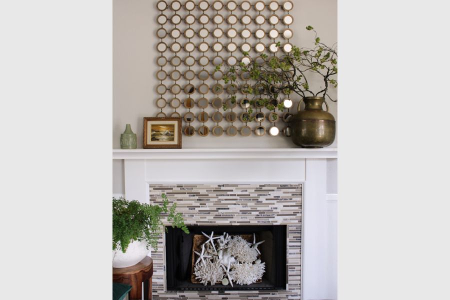 Nautical-Themed Fireplace Decor for an Unused Fireplace