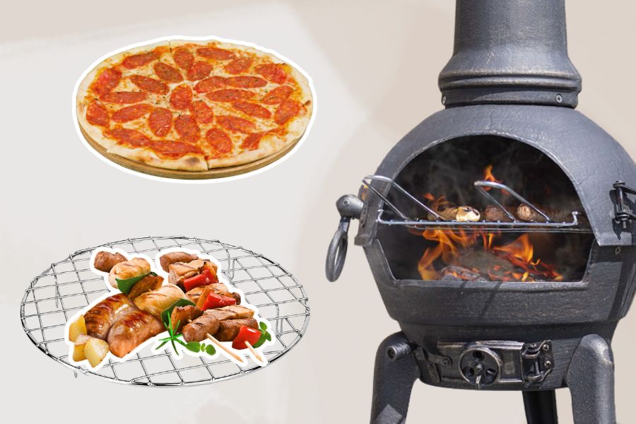 Concept of Cooking in a Chiminea