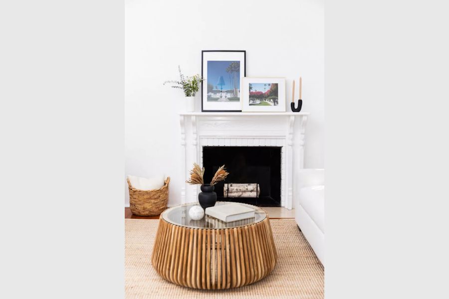 Showcase Your Favorite Photographs in an Empty Fireplace