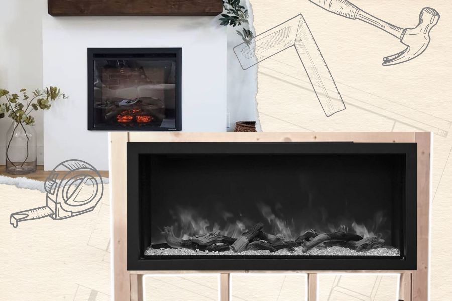 Concept of framing a fireplace