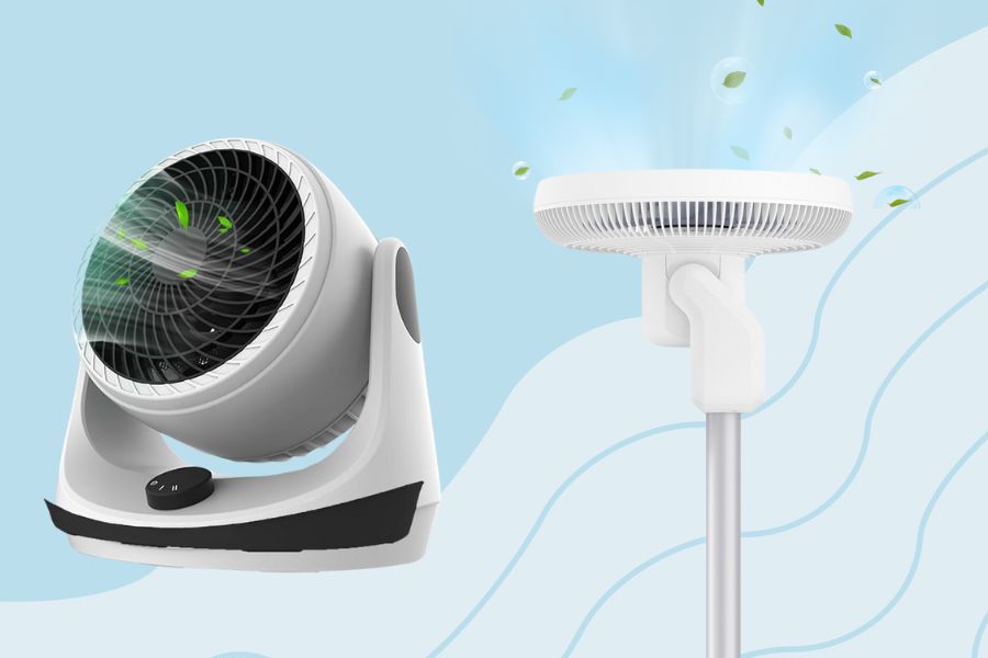 Concept of using air circulator fan