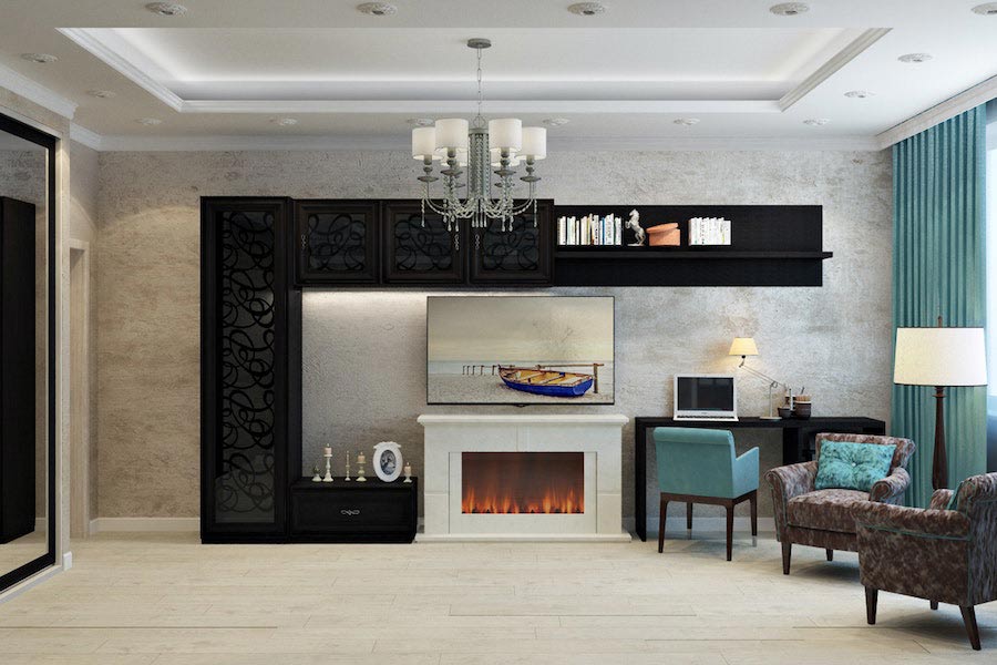 the Appeal of a Built-In Electric Fireplace