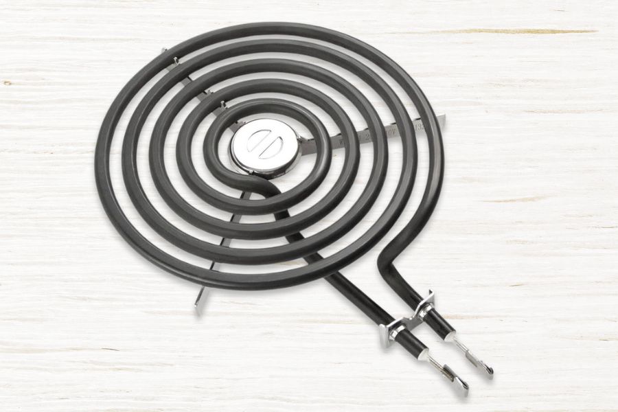 Electric stove burner replacement on table