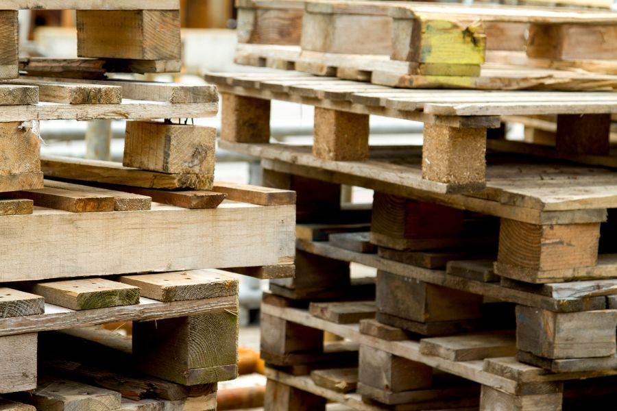 Stack of wood pallets