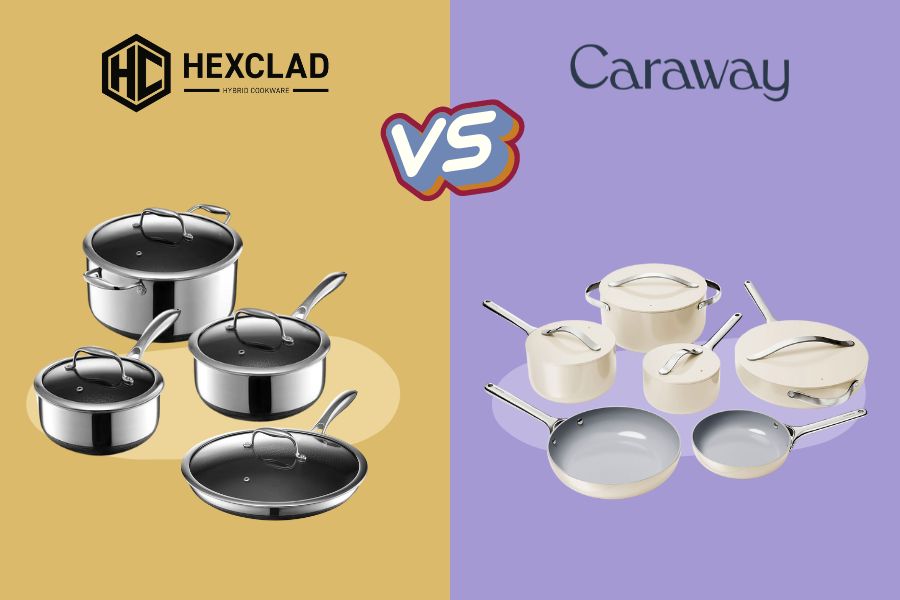 Concept of Hexclad vs Caraway Cookware Comparison