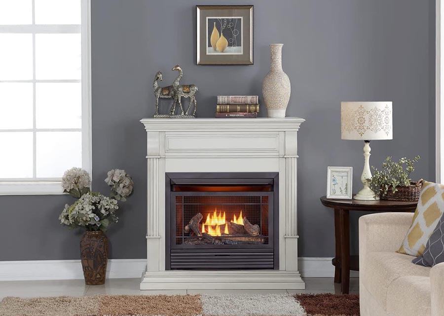 Natural vent gas fireplace hearth requirements