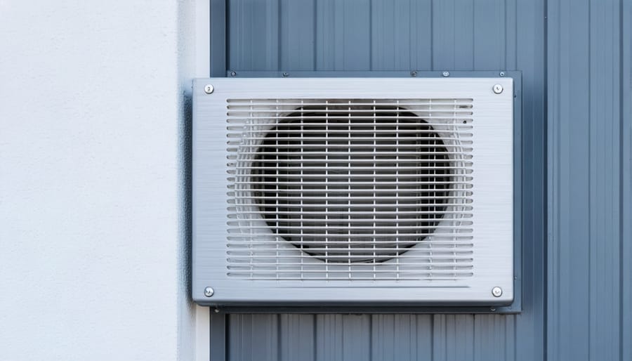 Exterior wall-mounted stainless steel pellet stove vent termination