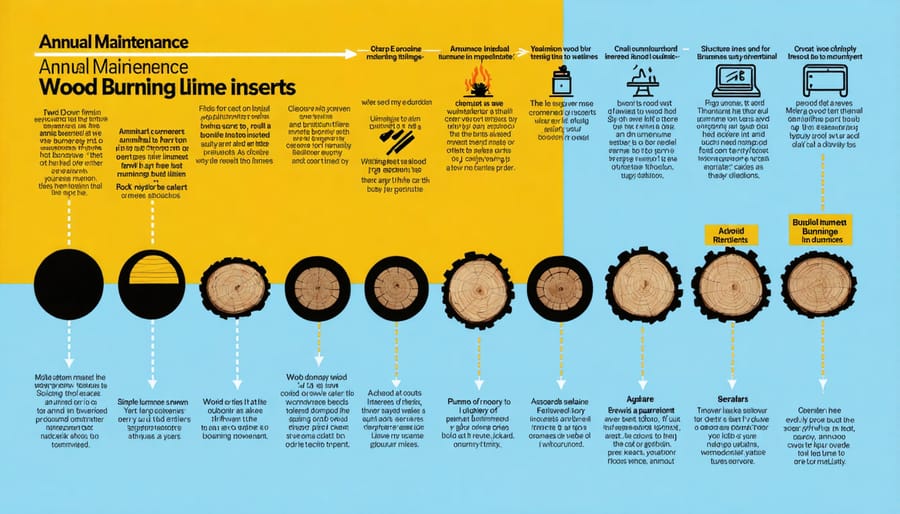 Visual calendar showing recommended maintenance tasks and their frequency throughout the year
