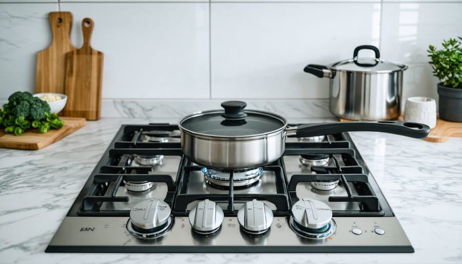 Hand cleaning glass-top electric stove with microfiber cloth