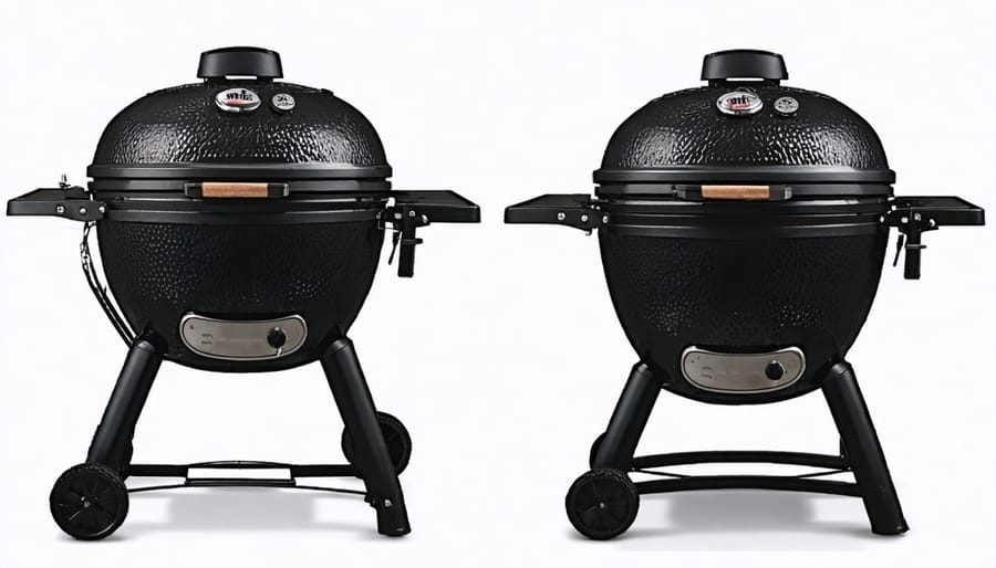 Size comparison between Weber Q1000 and Q2000 gas grills