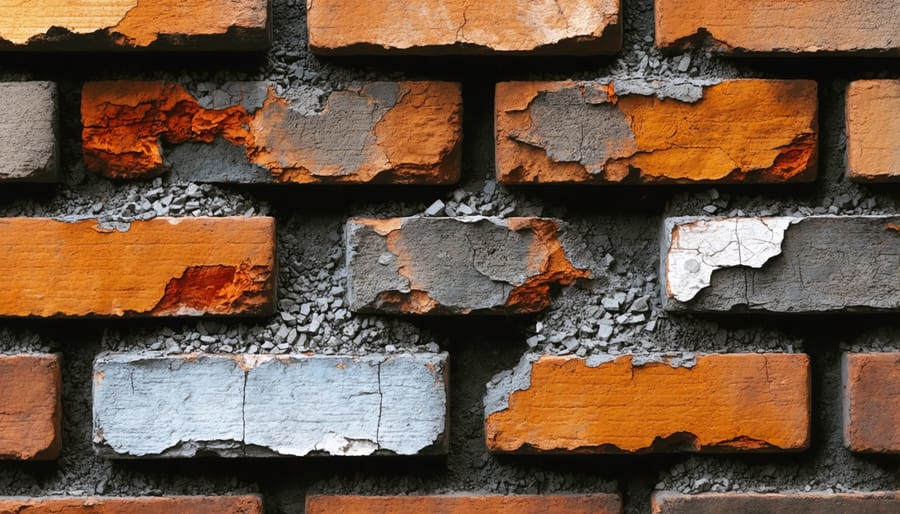 Used wood stove gasket and damaged firebrick showing wear