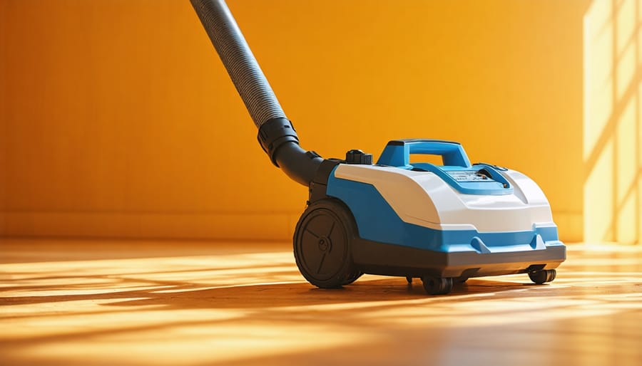 Fiberglass insulation material next to metal ash vacuum cleaner showing different product categories