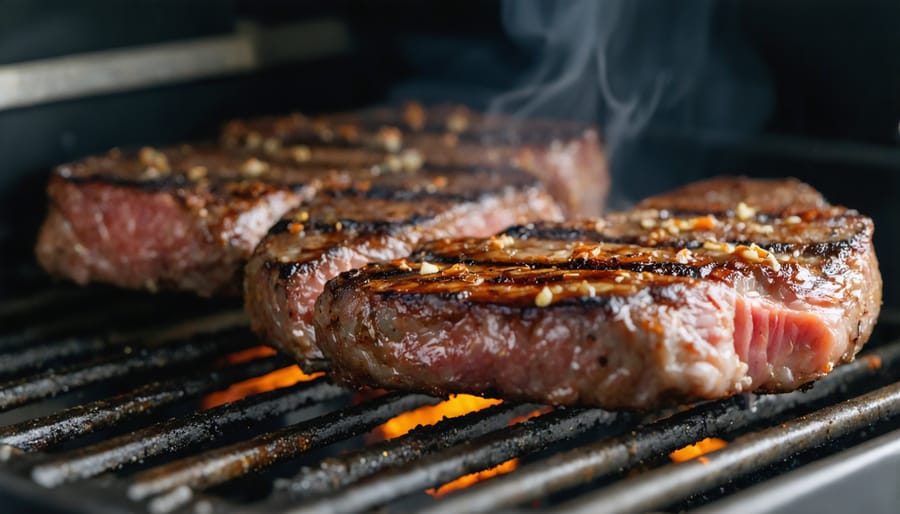 Z Grill pellet smoker with grates removed showing internal heat diffuser and drip tray components